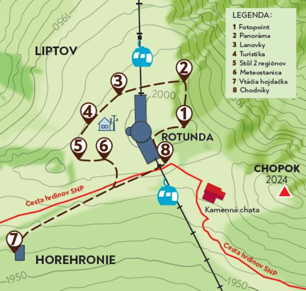 2 mapa chodník Liptov