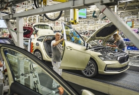 Výroba vozidiel Škoda v závode VW Slovakia