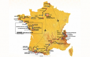 Mapa etáp Tour de France 2018